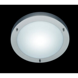 Luminosa Lighting Luminosa Condus Modern Bathroom Ceiling Light Nickel Matt Ip44 - Uk Stock - thumbnail 2