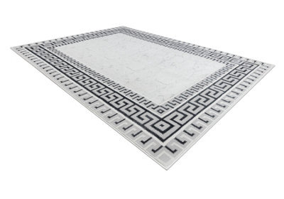 RugsX Carpet Allure 1960 Greek Key, Frame - Structural, Stylish, Glamour White Grey 160X220 Cm - image 1