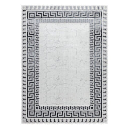 RugsX Carpet Allure 1960 Greek Key, Frame - Structural, Stylish, Glamour White Grey 160X220 Cm - thumbnail 2