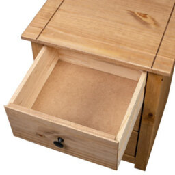 Berkfield Bedside Cabinet 46X40X57 Cm Pinewood Panama Range - thumbnail 7