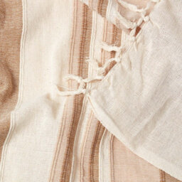 Homescapes Cotton Morocco Striped Beige Throw, 255 X 360 Cm - thumbnail 5