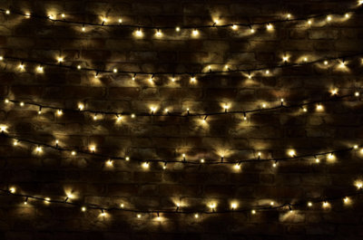 Netagon Outdoor Festive Heavy Duty 180 Led Christmas String Lights- Warm White - image 1