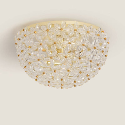 Edit Posie Flush Ceiling Light Gold - image 1