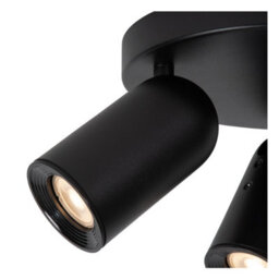 Lucide Punch Classic Ceiling Spotlight 21Cm - 3Xgu10 - Black - thumbnail 5
