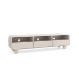 Arte Albion Tv Cabinet 180Cm - Cashmere Finish, Push-To-Open Drawers & Open Media Storage - thumbnail 1