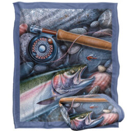 Jq Licensing Silky Trout Fishing Supersoft Blanket Multicoloured/multicoloured (One Size, One Size) - thumbnail 2