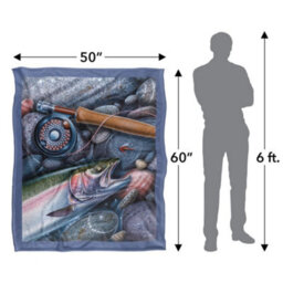 Jq Licensing Silky Trout Fishing Supersoft Blanket Multicoloured/multicoloured (One Size, One Size) - thumbnail 5