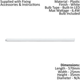 Adjustable Wall Or Ceiling Led Light With White Plastic Shade - thumbnail 2