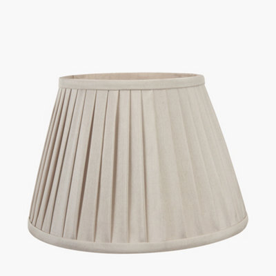 Pacific Lifestyle 35Cm Taupe Poly Cotton Pleated Lampshade For Table Lamps - image 1