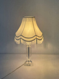 Handmade Victorian Cream Silk Lampshade Double Scallop Gold Trim Tassels 22 Inch - thumbnail 5