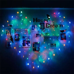 Urbn-Living Yellow - Led Fairy Curtain Lights - Heart Design - thumbnail 9