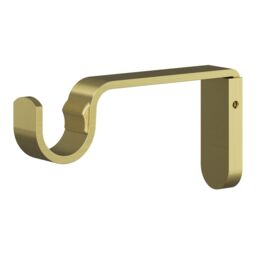 GoodHome Elasa Satin Brass Effect Extendable Ball Single Curtain Pole Set, (L)2000mm-3300mm (Dia)19mm - thumbnail 4