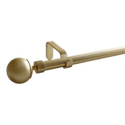 GoodHome Elasa Satin Brass Effect Extendable Ball Single Curtain Pole Set, (L)2000mm-3300mm (Dia)19mm - thumbnail 8