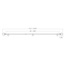 GoodHome Elasa Satin Brass Effect Extendable Ball Single Curtain Pole Set, (L)2000mm-3300mm (Dia)19mm - thumbnail 9