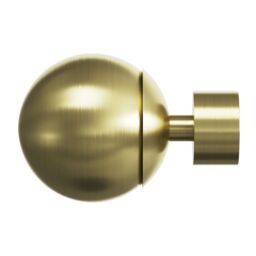 GoodHome Elasa Satin Brass Effect Extendable Ball Single Curtain Pole Set, (L)2000mm-3300mm (Dia)19mm - thumbnail 3