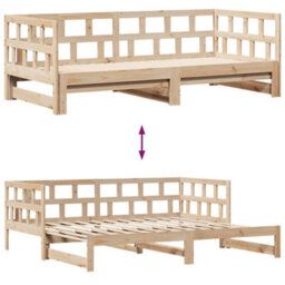 Berkfield Daybed With Trundle And Drawers Without Mattress 80X200 Cm - thumbnail 8