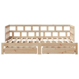 Berkfield Daybed With Trundle And Drawers Without Mattress 80X200 Cm - thumbnail 4