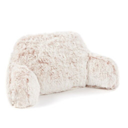 Fluffy Fleece Reading Cushion Pillow With Arms Lumbar Chair Support - thumbnail 4