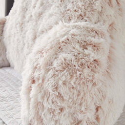 Fluffy Fleece Reading Cushion Pillow With Arms Lumbar Chair Support - thumbnail 3