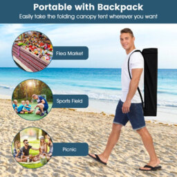 Gainoom 300 X 300 Cm Pop Up Canopy Tent Greyfoldable Outdoor Patio Shelter Gazebo - thumbnail 7
