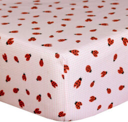 Smart Living Ladybird Themed Cotton Fitted Crib Sheet - thumbnail 2