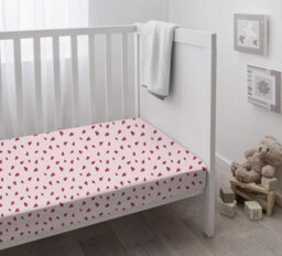 Smart Living Ladybird Themed Cotton Fitted Crib Sheet - thumbnail 1