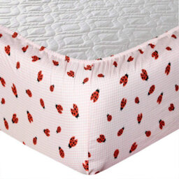 Smart Living Ladybird Themed Cotton Fitted Crib Sheet - thumbnail 3