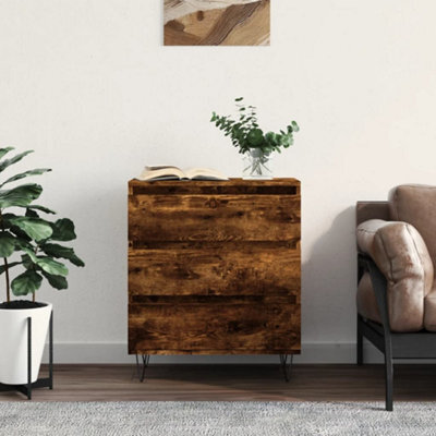 Berkfield Sideboard Smoked Oak 60X35X70 Cm Engineered Wood - image 1