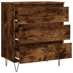 Berkfield Sideboard Smoked Oak 60X35X70 Cm Engineered Wood - thumbnail 6