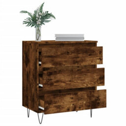 Berkfield Sideboard Smoked Oak 60X35X70 Cm Engineered Wood - thumbnail 4