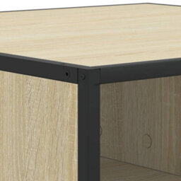 Berkfield Coffee Table Sonoma Oak 100X100X30 Cm Engineered Wood And Metal - thumbnail 8