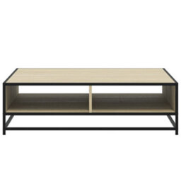 Berkfield Coffee Table Sonoma Oak 100X100X30 Cm Engineered Wood And Metal - thumbnail 5