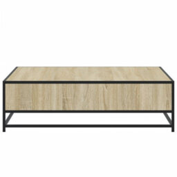 Berkfield Coffee Table Sonoma Oak 100X100X30 Cm Engineered Wood And Metal - thumbnail 6