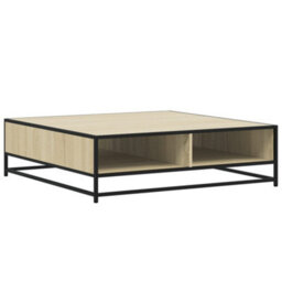 Berkfield Coffee Table Sonoma Oak 100X100X30 Cm Engineered Wood And Metal - thumbnail 7