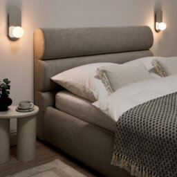 Beliani Home Set Of 2 Silver Wall Lamps With Opaque Glass Globes, W12 X D13 X H30Cm Each - thumbnail 1