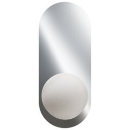 Beliani Home Set Of 2 Silver Wall Lamps With Opaque Glass Globes, W12 X D13 X H30Cm Each - thumbnail 5
