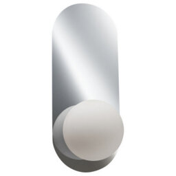 Beliani Home Set Of 2 Silver Wall Lamps With Opaque Glass Globes, W12 X D13 X H30Cm Each - thumbnail 4