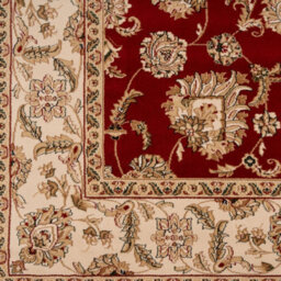 Loomed Gold Red Classical Oriental Floral Area Rug 80Cm X 150Cm - thumbnail 5