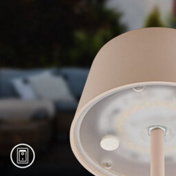 Briloner Beige Solar Led Table Lamp Rechargeable Light 32Cm Dimmable Cordless Touch Cct - thumbnail 7