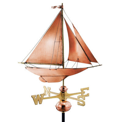 Espira 909P Racing Sloop Farmhouse Copper Weathervane - image 1