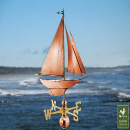Espira 909P Racing Sloop Farmhouse Copper Weathervane - thumbnail 3