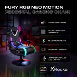 X Rocker Fury 2.1 Audio Led Console Gaming Chair For Juniors - Black - thumbnail 2
