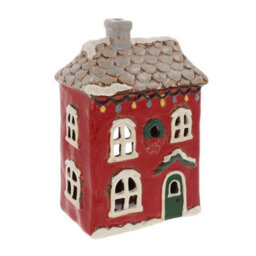 Village Pottery Christmas Garden House Tea Light Holder - thumbnail 2