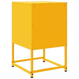 Berkfield Bedside Cabinet Mustard Yellow 36X39X60.5 Cm Steel - thumbnail 8