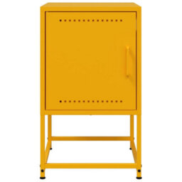 Berkfield Bedside Cabinet Mustard Yellow 36X39X60.5 Cm Steel - thumbnail 6