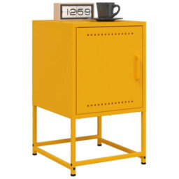 Berkfield Bedside Cabinet Mustard Yellow 36X39X60.5 Cm Steel - thumbnail 5