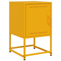 Berkfield Bedside Cabinet Mustard Yellow 36X39X60.5 Cm Steel - thumbnail 2