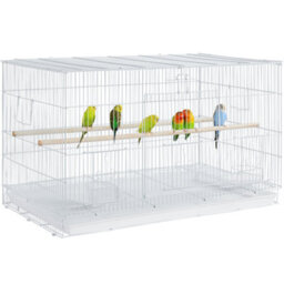 Yaheetech White Bird Cage Flight Cage Extra Space W/ Slide-Out Tray And Wood Perches - thumbnail 2
