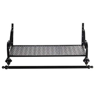 Black 60Cm Pipe Clothes Rail Wall Mounted - image 1