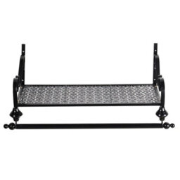 Black 60Cm Pipe Clothes Rail Wall Mounted - thumbnail 1